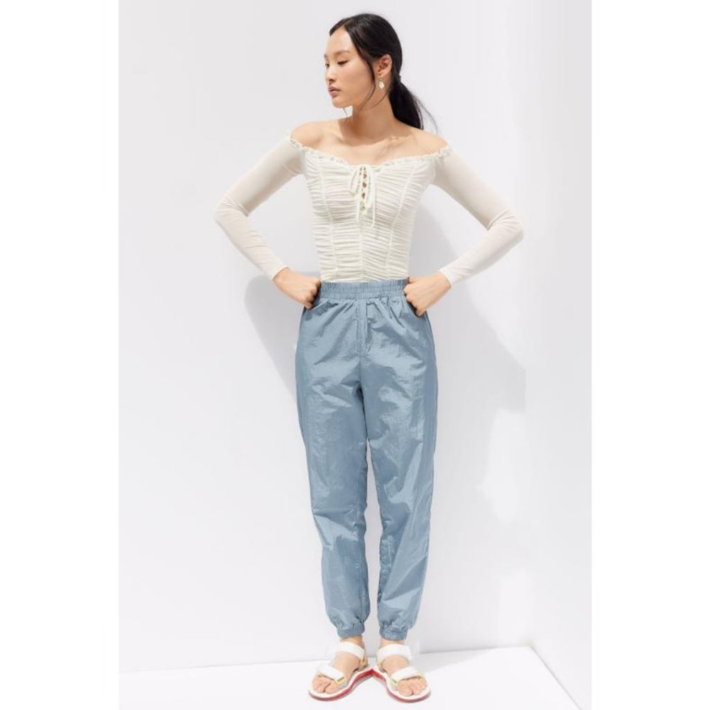 Urban Outfitters Brynn Ruched Lace Up Top